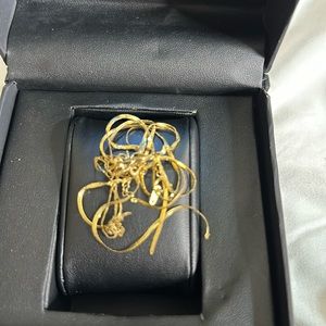 3 broken 14k gold  20” chains .